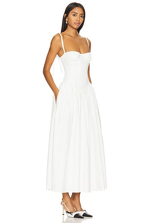 Tularosa Emma Midi Dress in White