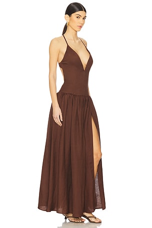 Tularosa Saylor Maxi Dress in Chocolate