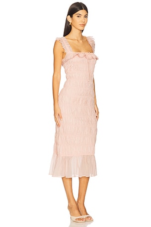 Tularosa x Yhasmina Ferrara Esmie Midi Dress in Blush
