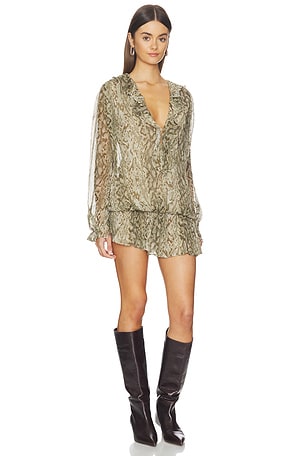 Tularosa Soca Mini Dress in Sage. Size XXS. Also