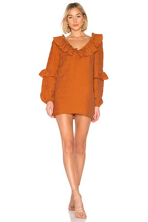 tularosa orange dress Tularosa Tierra Maxi Dress in Peach Leopard Floral