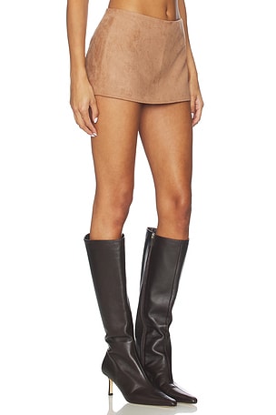 Tularosa Noella Faux Suede Skort in Tan. Size XL. Also