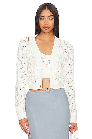 Shop Faithfull The Brand -Serena Pointelle Knit Dress - Off White