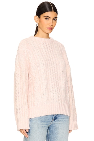 Tularosa Isla Cable Sweater in Blush