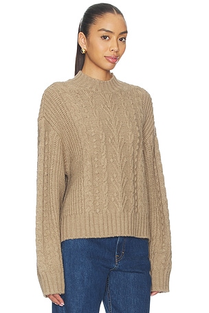 Tularosa Zolene Mock Neck Sweater in Taupe