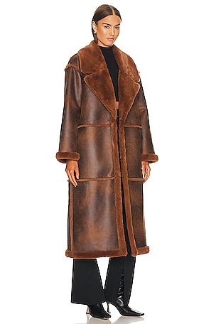 Tularosa x Marianna Hewitt Belen Coat in Brown
