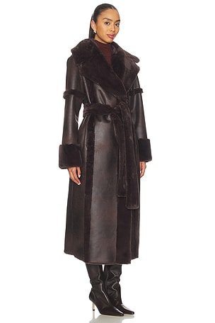 Tularosa x Emma Leger Jackie Coat in Brown