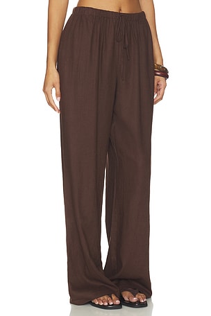 Tularosa Kai Linen Pant in Chocolate