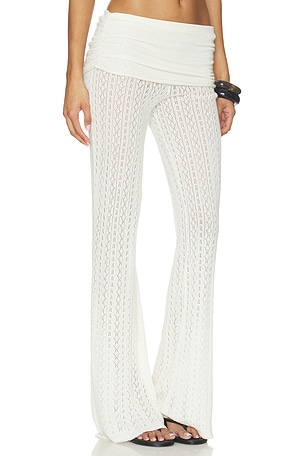 Tularosa Erin Pointelle Knit Pant in Ivory