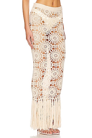 Tularosa Luanne Maxi Skirt in Beige