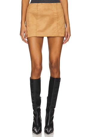 Ginny Faux Suede Mini Skirt Tularosa