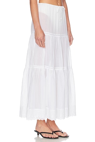 Tularosa Topaz Midi Skirt in White