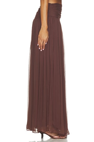 Tularosa Etta Maxi Skirt in Brown
