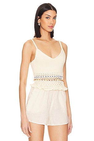 Tularosa Casimir Beaded Top in Ivory
