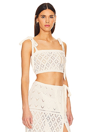 Tularosa Thea Top in Ivory