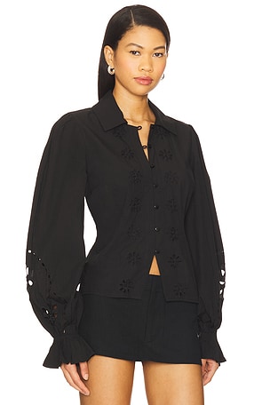 Tularosa Tess Button Up Shirt in Black