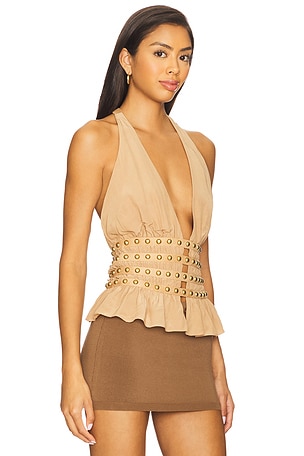 Tularosa Jaclyn Top in Tan