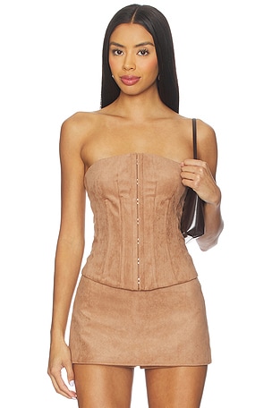 Jolie Faux Suede Top Tularosa