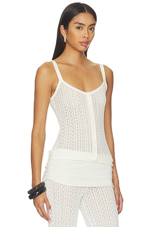 Tularosa Erin Pointelle Knit Tank in Ivory