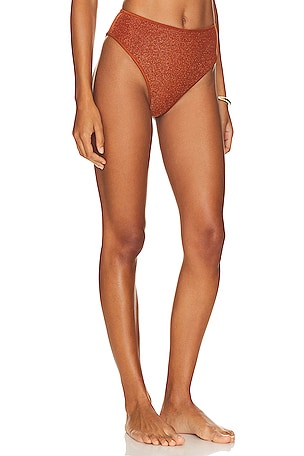 Tularosa Juno High Waist Bottom in Metallic Copper