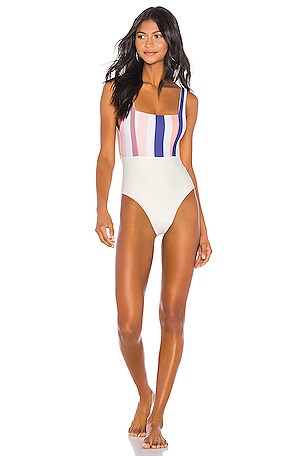 Tularosa Mack One Piece in Rainbow Stripe | REVOLVE