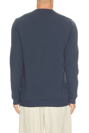TravisMathew Travis Mathew Varsity Club Crew Sweatshirt in Blue