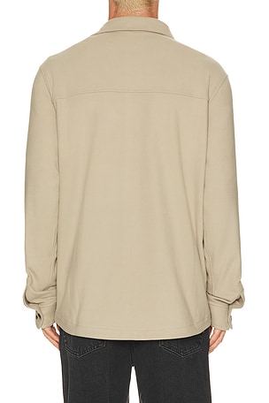 TravisMathew Peak Fleece Shirt Jacket in Brown