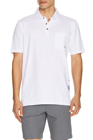 Travismathew comfortknit deep sea polo en color blanco