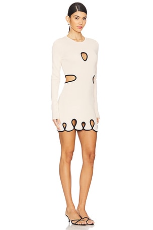 The Wolf Gang Deja Knit Mini Dress in Cream