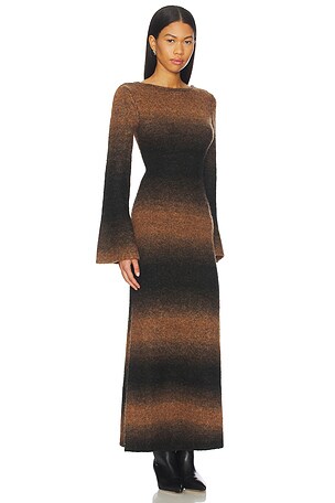 The Wolf Gang Soraya Maxi Dress in Chocolate