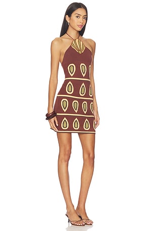 The wolf gang vestido concha en color Chocolate