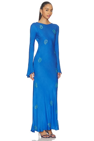The Wolf Gang Zephora Maxi Dress in Blue