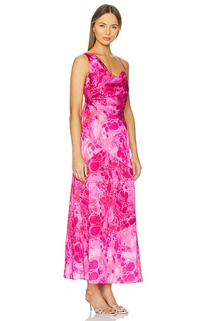 The Wolf Gang Amor Cowl Neck Dress in Pink