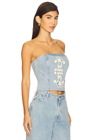The Wolf Gang El Toro Bustier in Blue