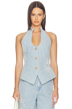 Amana Denim Vest The Wolf Gang