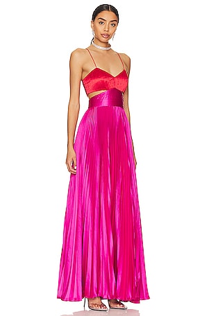 AMUR Elodie Gown in Fuchsia