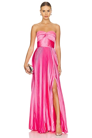 Stef Pleated Gown AMUR