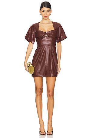 Joey Leather Mini Dress AMUR