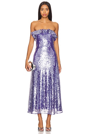 Braelynn Mesh Sequin Midi Dress AMUR