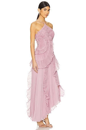 AMUR Lorelie Halter Gown in Mauve. Size 4. Also