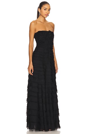 AMUR Pepper Layered Gown in Black