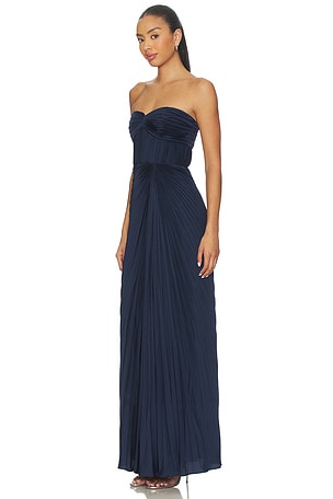 AMUR Joyceann Sweetheart Gown in Navy