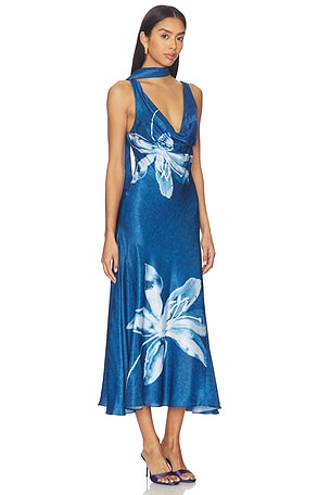 AMUR Sorelle Midi Dress in Blue