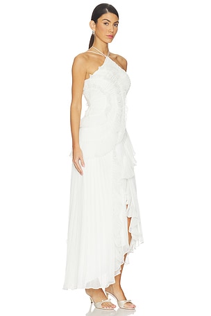 AMUR Lorelie Halter Gown in Ivory. Size 00. Also