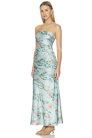AMUR Ever Tiered Maxi Dress in Blue