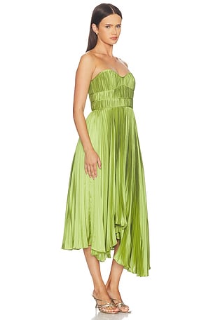 AMUR Juliett Midi Dress in Green