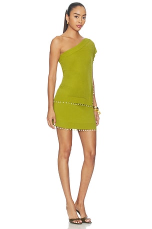 AMUR Alaia Day Dress in Green