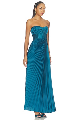 AMUR Joyceann Sweetheart Gown in Blue