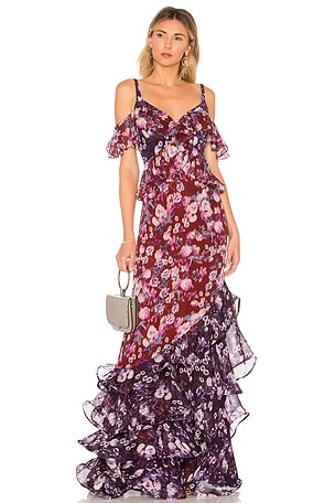 AMUR Moira Gown in Bordeaux & Purple | REVOLVE