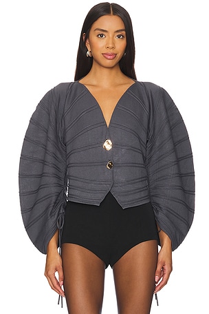 Pebble Pleated Cardigan AMUR